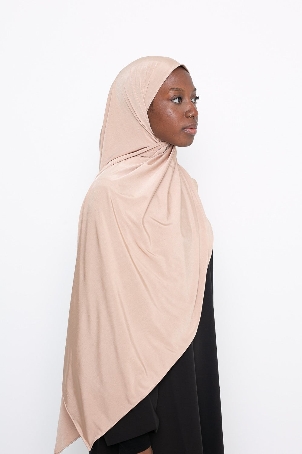 Hijab jersey satin premium doré