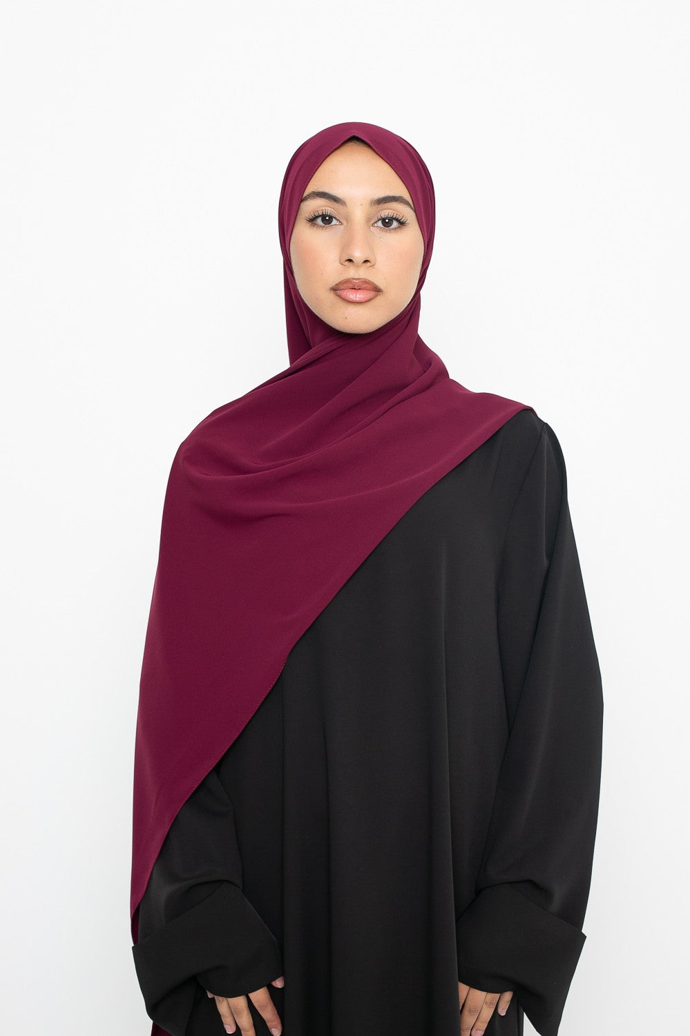 Hijab soie de Médine bordeaux