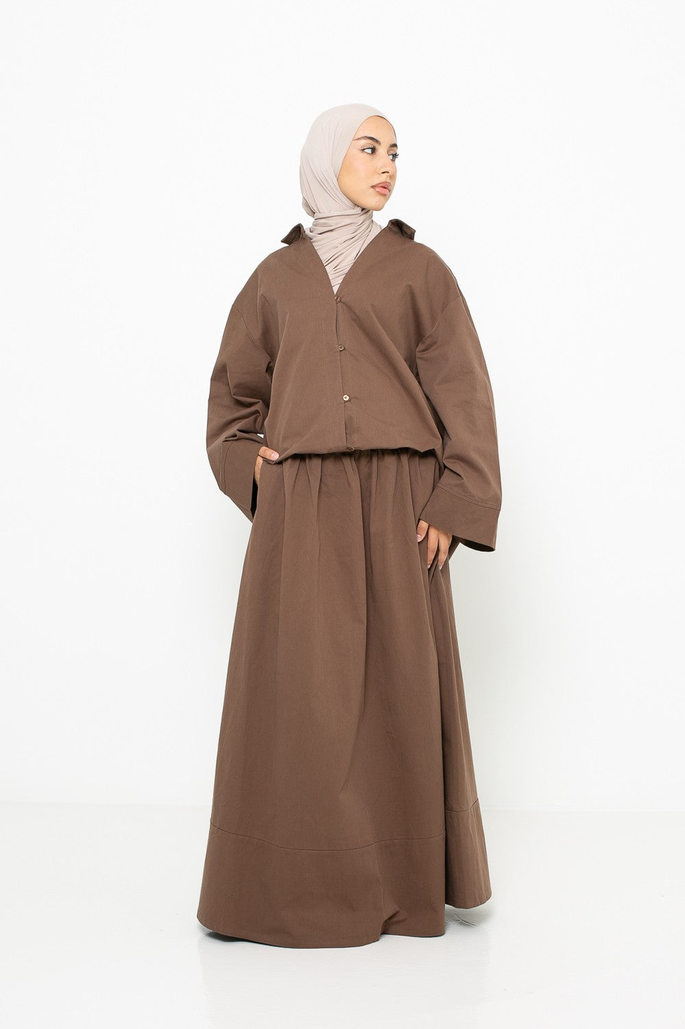 Jupe coton coupe trapèze pour femme moderne