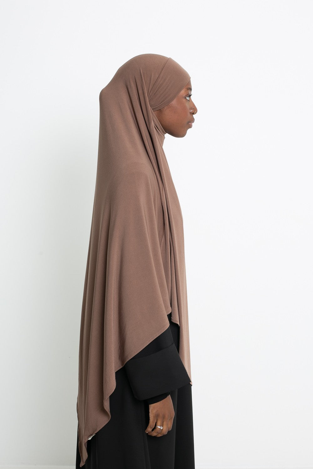 Khimar Sandy Jersey taupe brown – Chic & Modesty