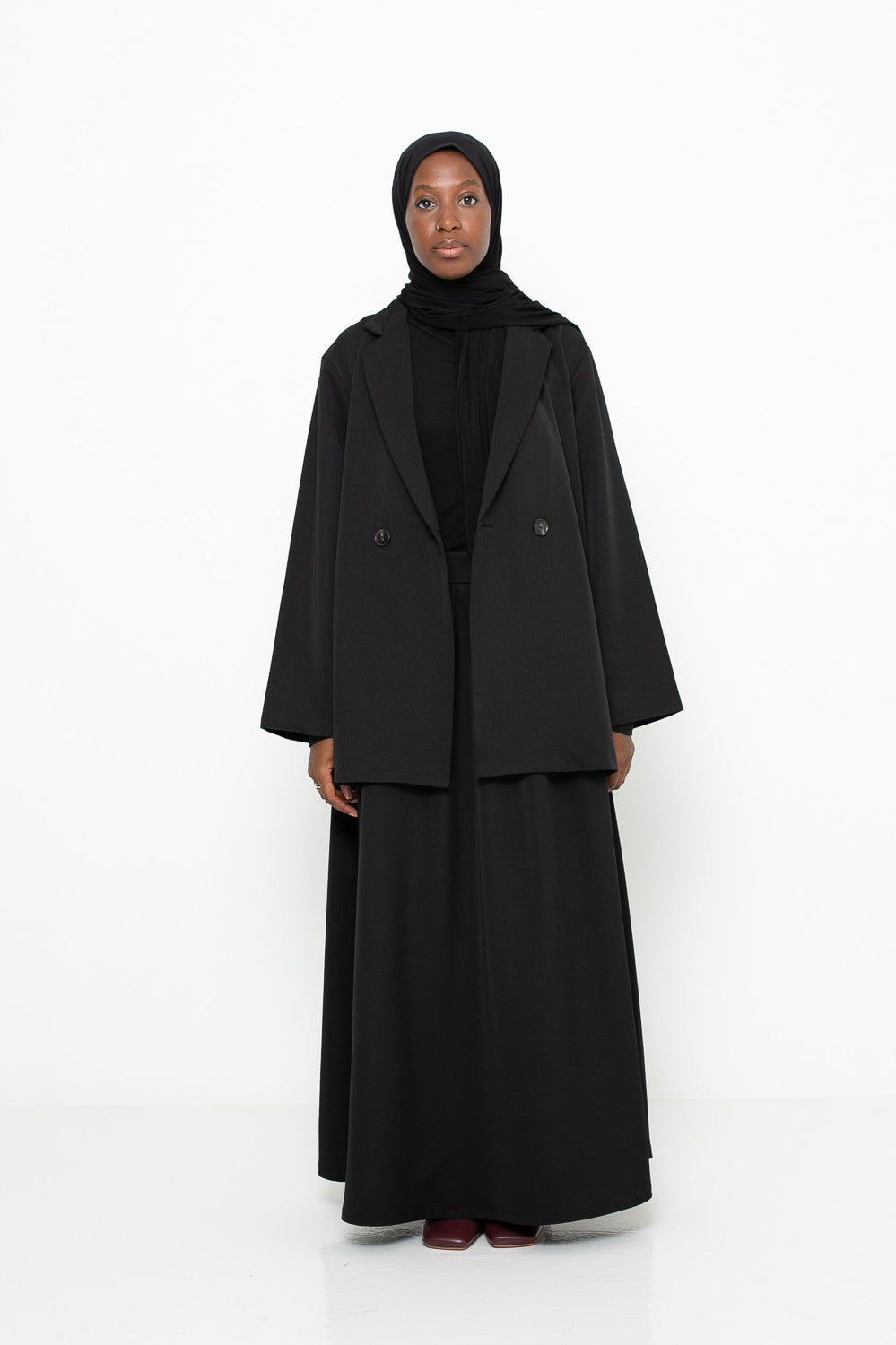 Ensemble blazer jupe tailleur pour femme musulmane