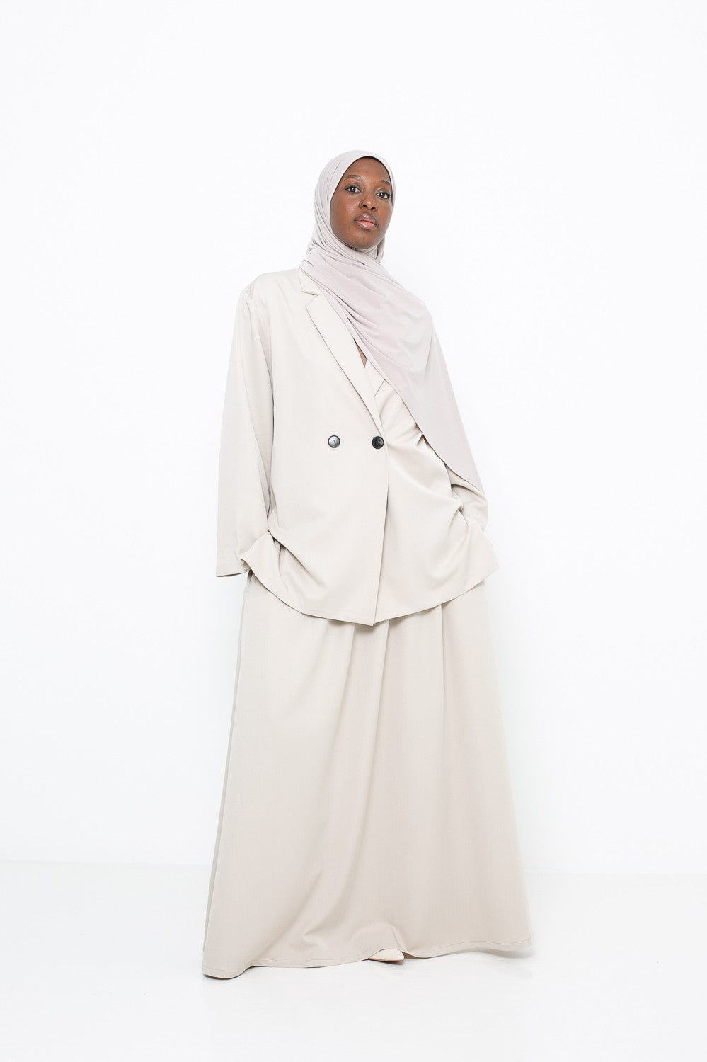 Ensemble blazer et jupe habillée pour femme musulmane