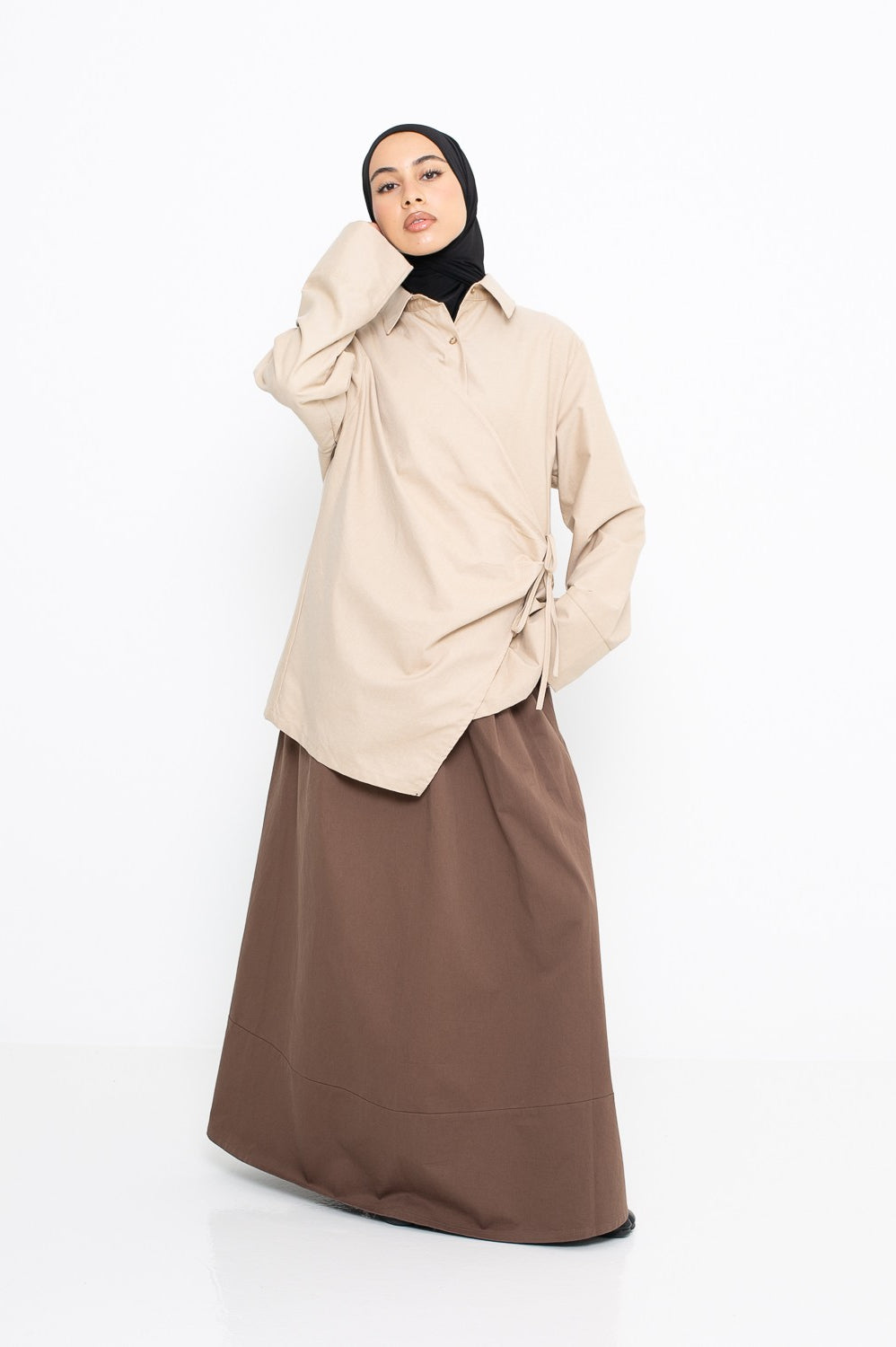 Chemise à nouer création CM boutique en ligne moderne musulmane