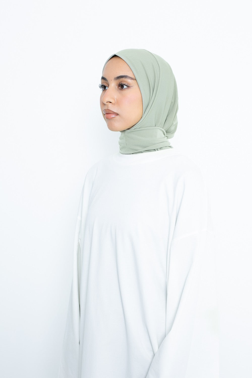 Hijab jersey premium enfilable avec pression