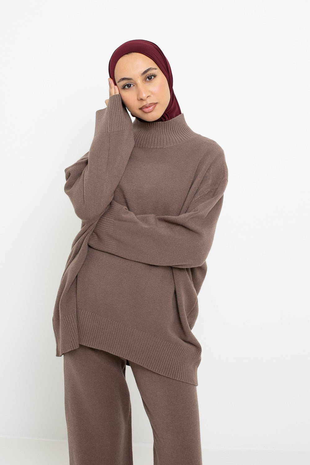 Zoom manchette tissu et coupe ample