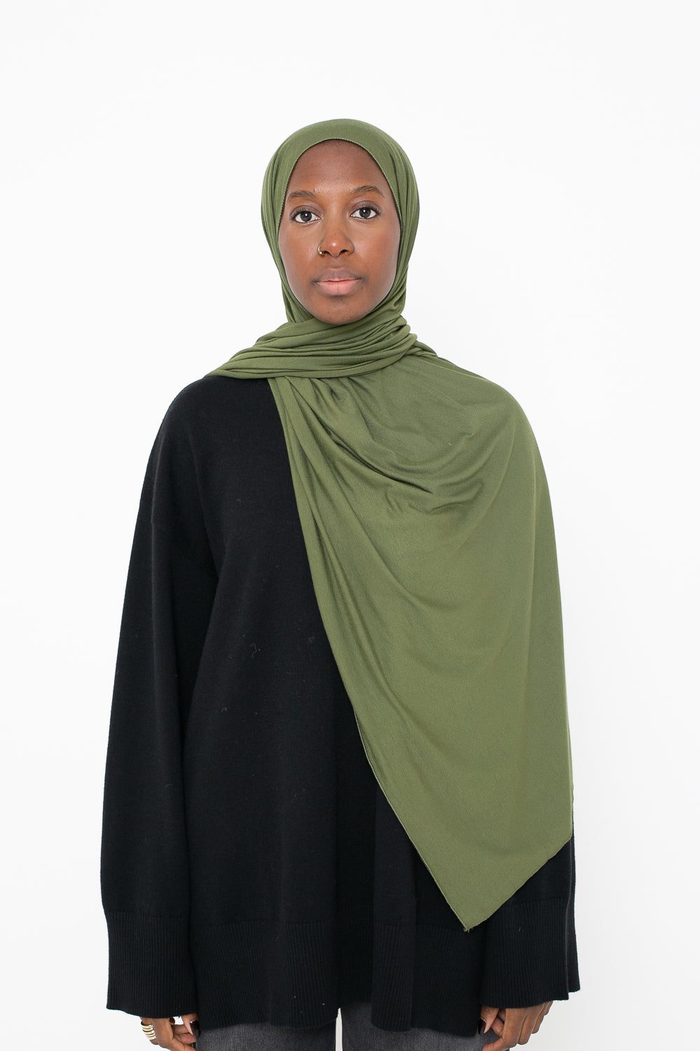Hijab jersey soft olive