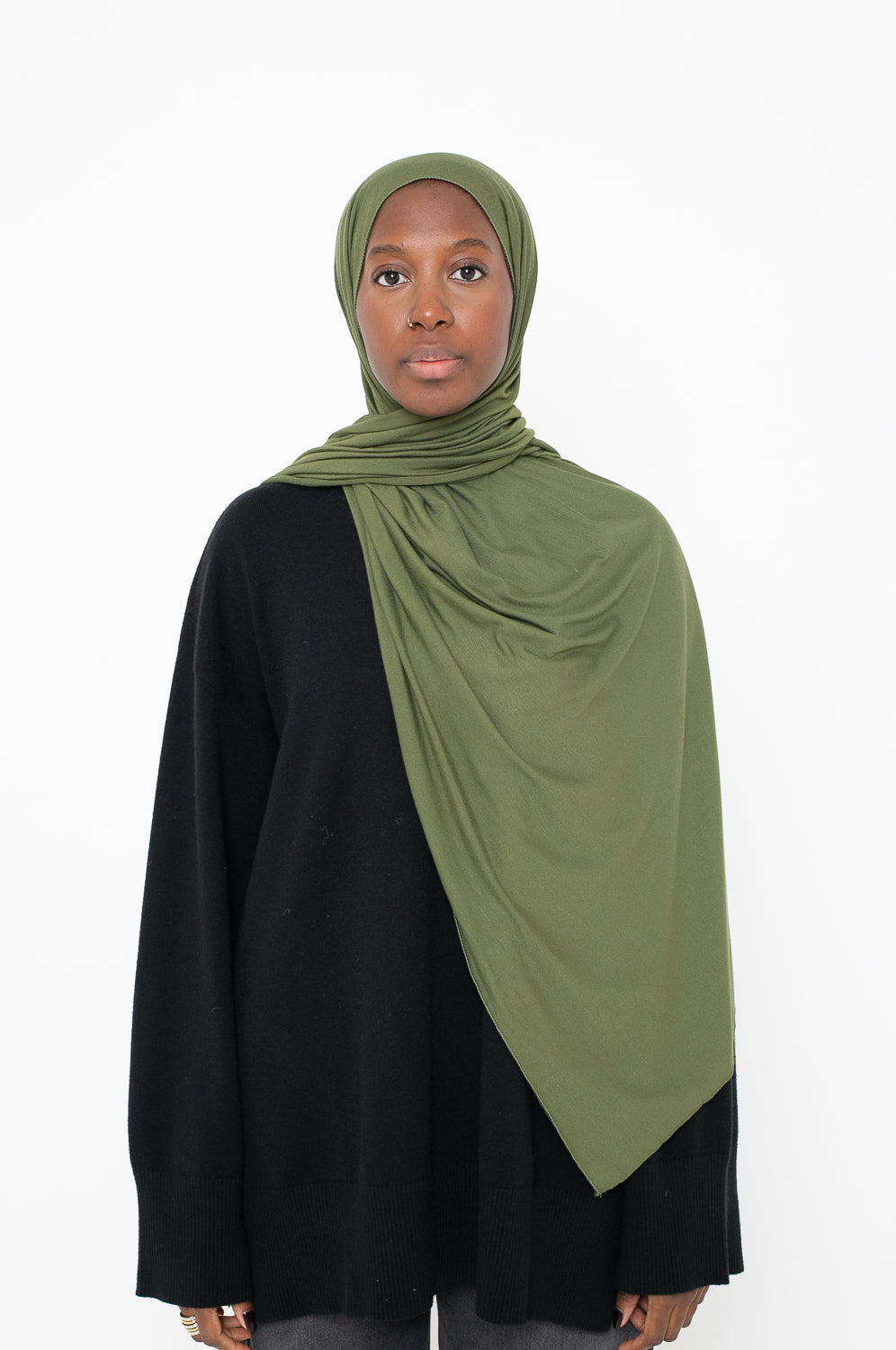 Hijab jersey soft olive