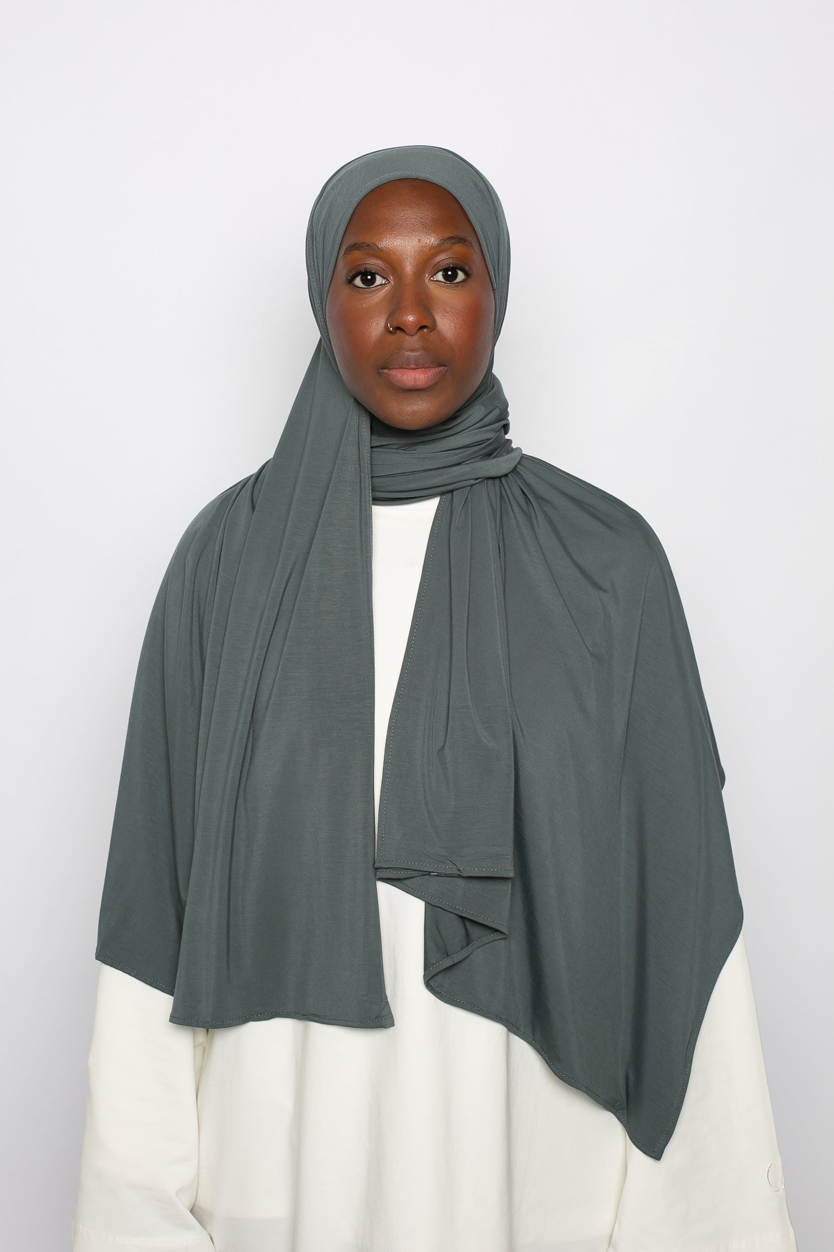 Hijab bambou gris