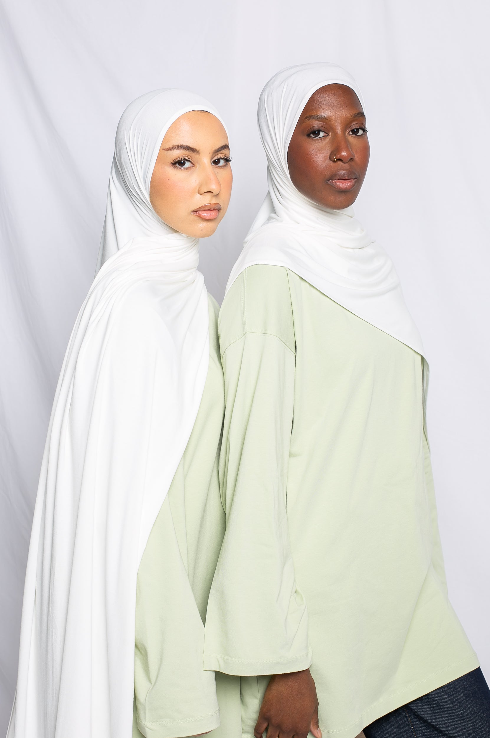hijab bambou blanc cassé