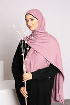Hijab jersey soft prune rosé