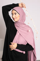 Hijab jersey soft prune rosé