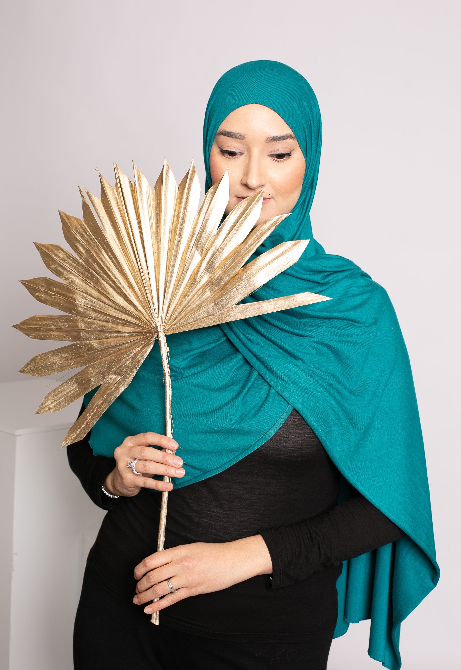 Hijab jersey soft vert émeraude
