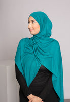 Hijab jersey soft vert émeraude