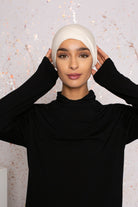 Bonnet à nouer premium jersey écru