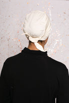 Bonnet à nouer premium jersey écru