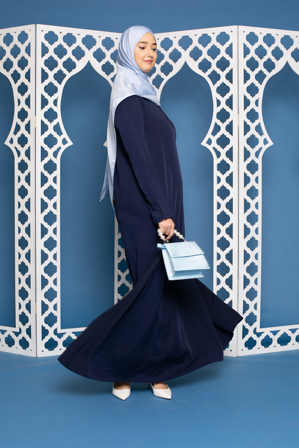 Robe longue évasée printemps été boutique vêtement femme musulmane