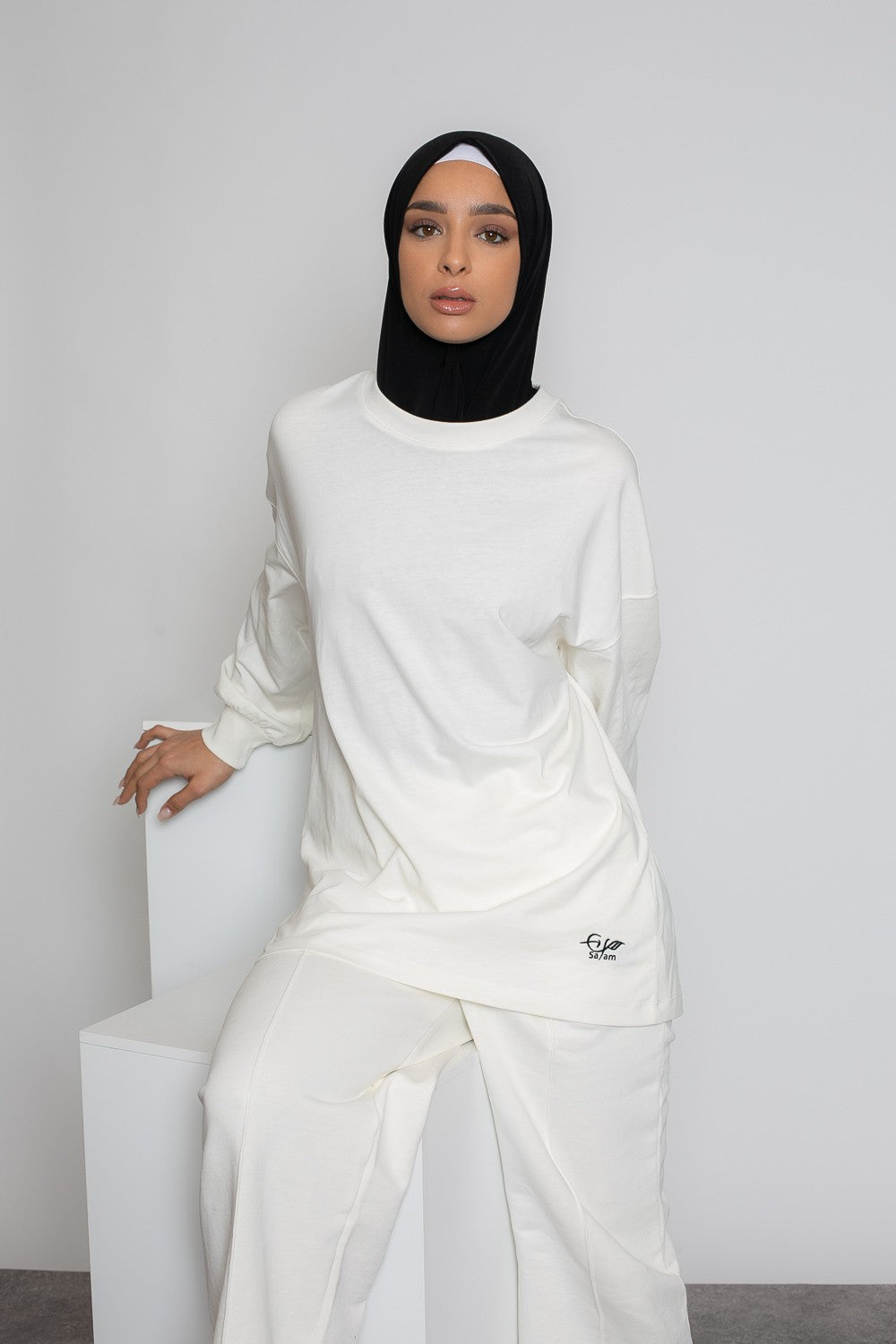 tee shirt large à manche longue pour femme modeste