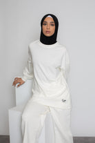 tee shirt large à manche longue pour femme modeste