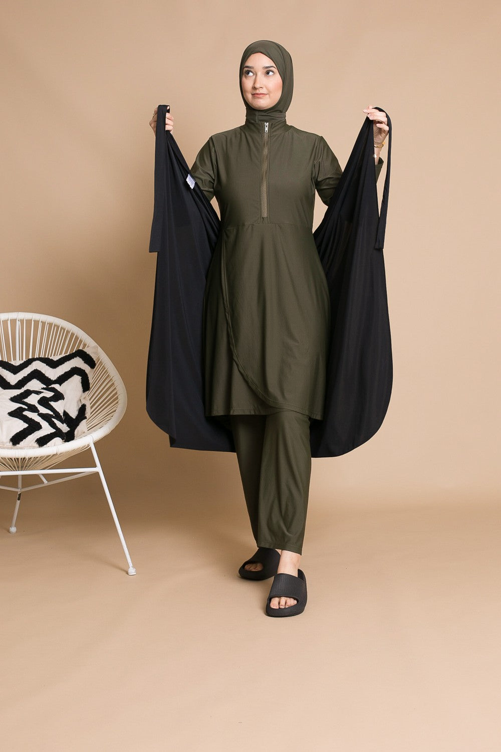 Paréo burkini long noir