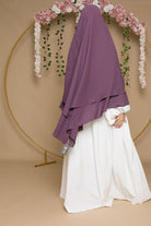 Khimar double voile mousseline opaque pour été