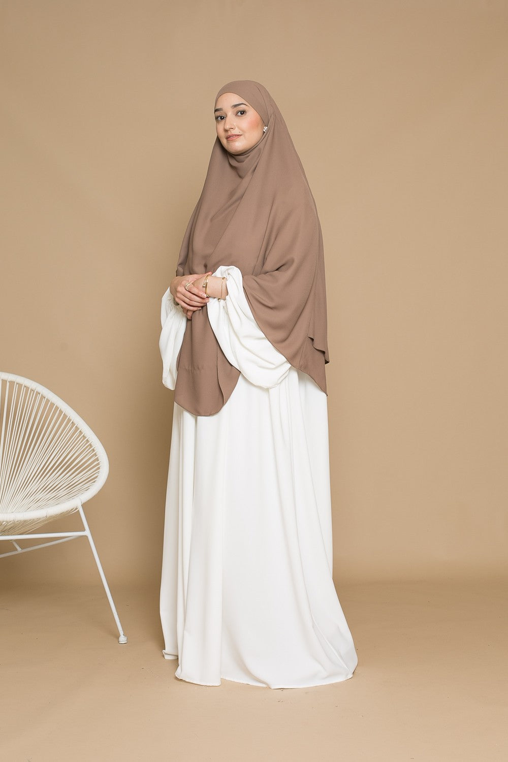 Khimar mousseline opaque pour printemps été