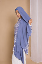 Hijab d'été en mousseline avec bonnet intégré