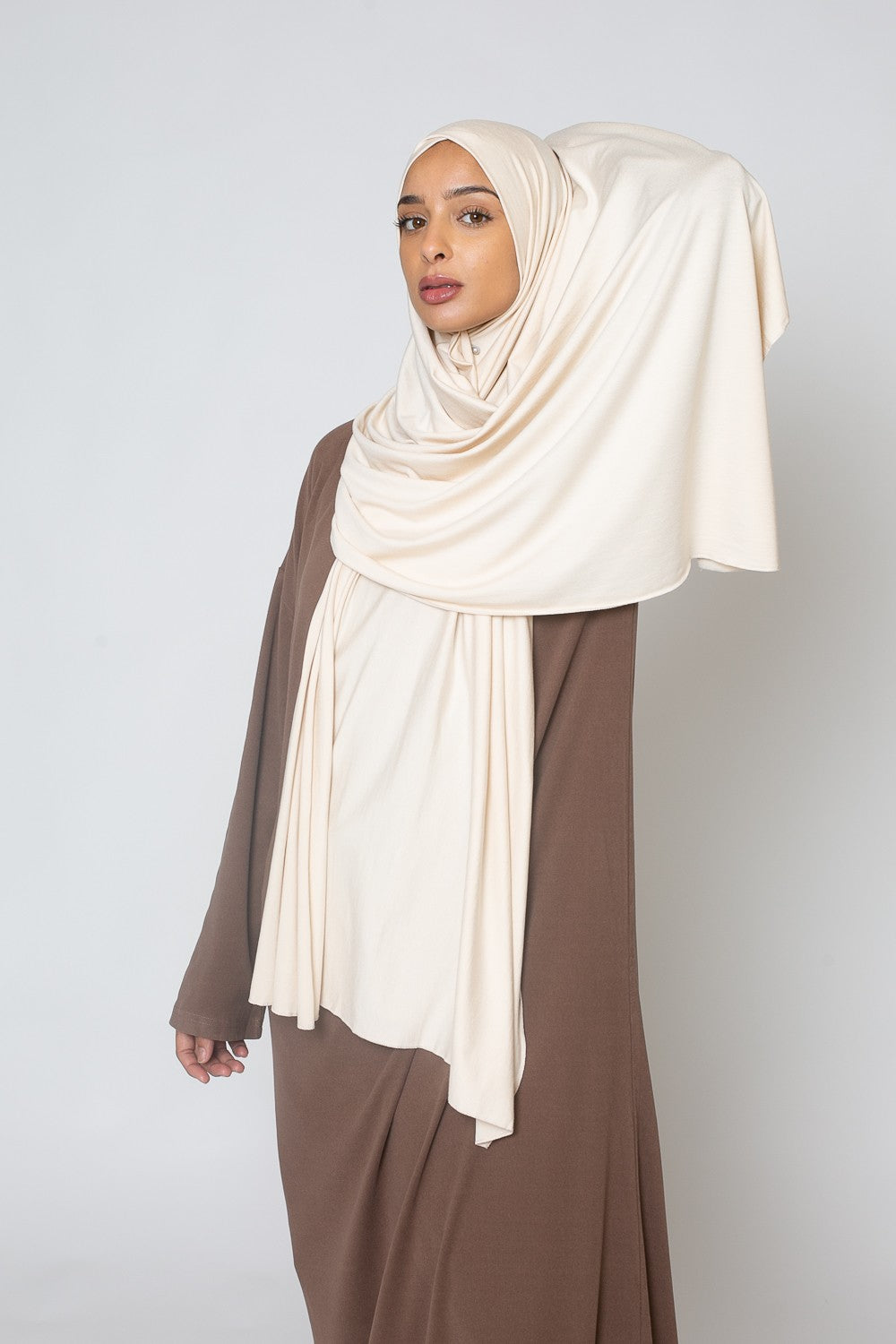 hijab jersey crème