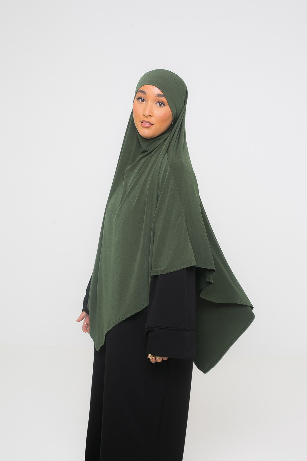 Khimar jersey premium vert olive