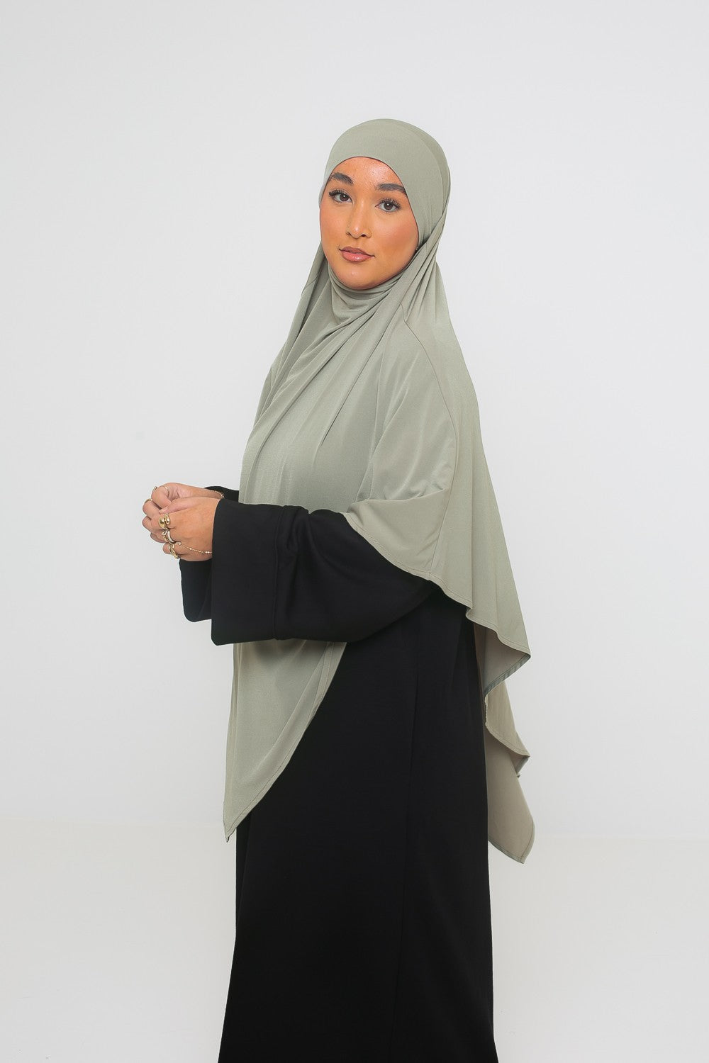 Khimar premium vert amande