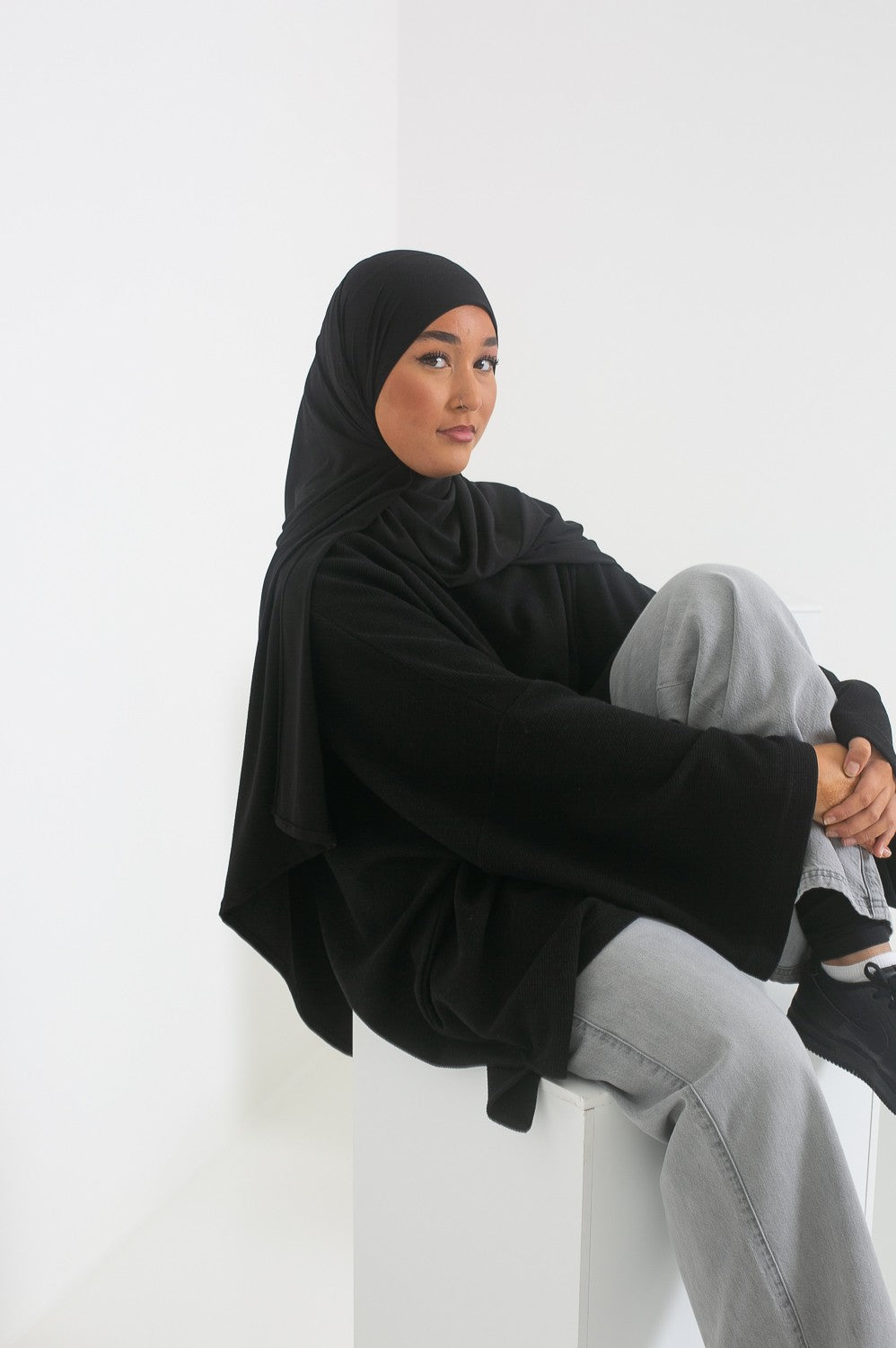 Pull oversize pour femme musulmane. Marque Salam.