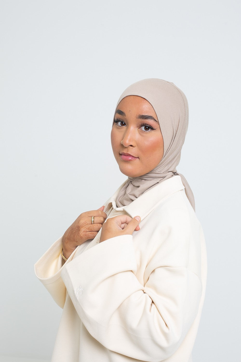 Hijab cagoule 2 en 1 pour femme musulmane en jersey