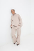 Maxi polo ample taupe pour femme musulmane. Marque Salam.