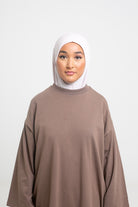 Hijab cagoule zip nude pour femme musulmane