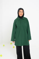 Maxi polo ample vert pour femme musulmane