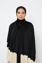 Hijab Jersey premium vague noir