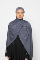 Hijab Jersey premium vague gris