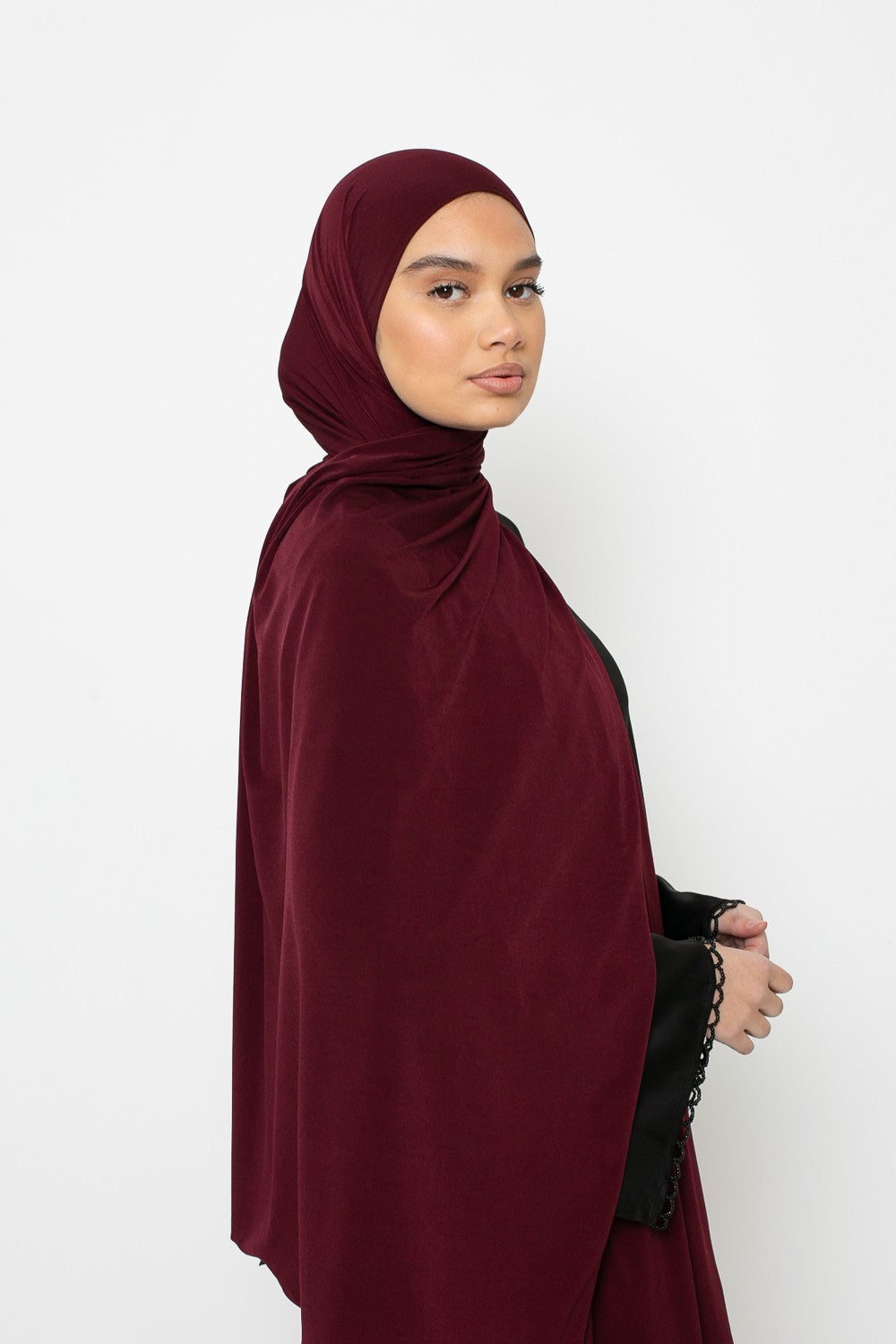 Hijab premium jersey Burgundy