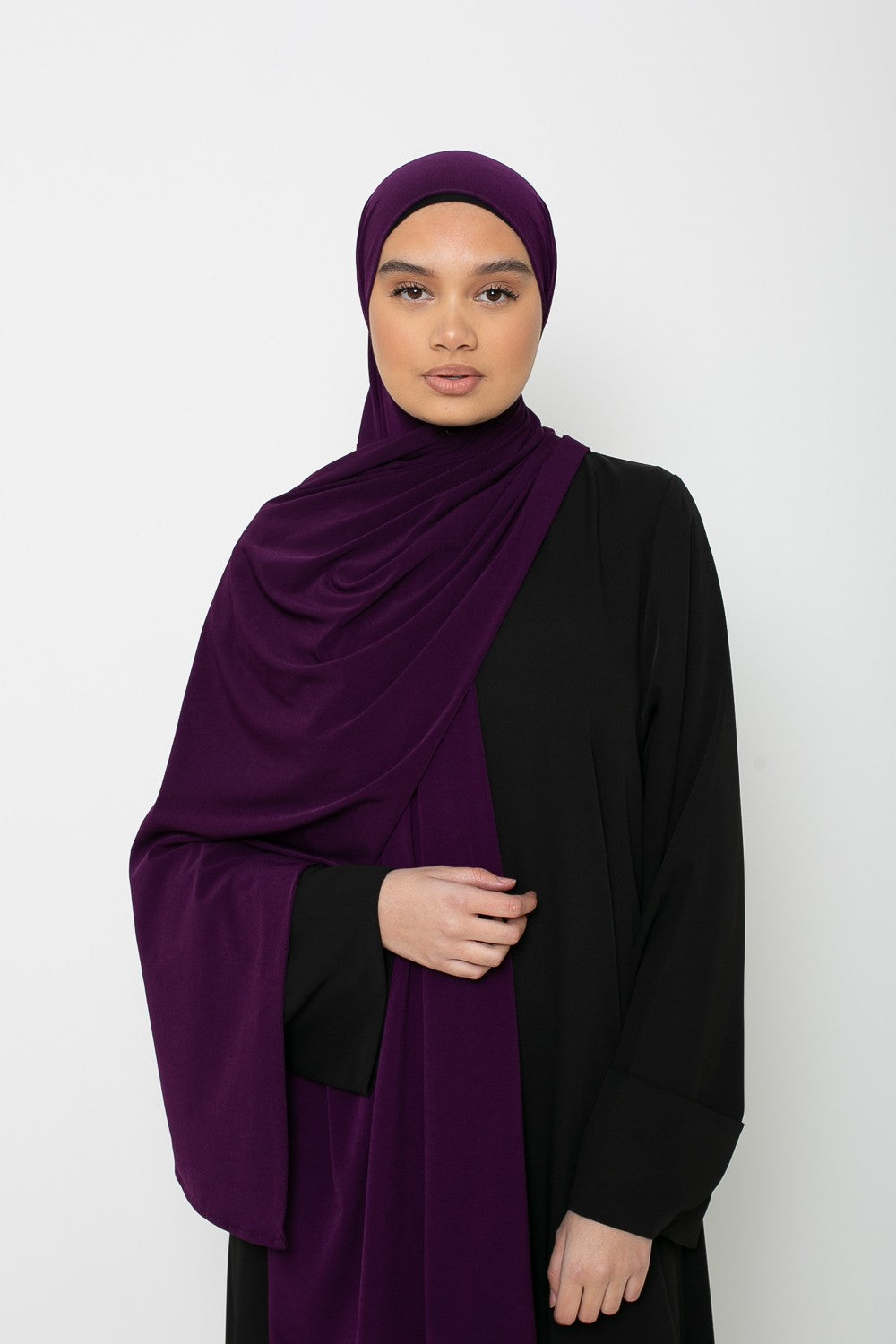 Hijab Jersey premium aubergine