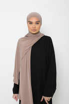 Hijab Jersey premium taupe foncé