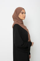 Hijab prêt à nouer jersey choco