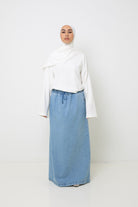 Jupe en jeans confortable et ample pour femme musulmane
