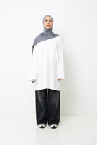 Maxi t-shirt blanc cassé