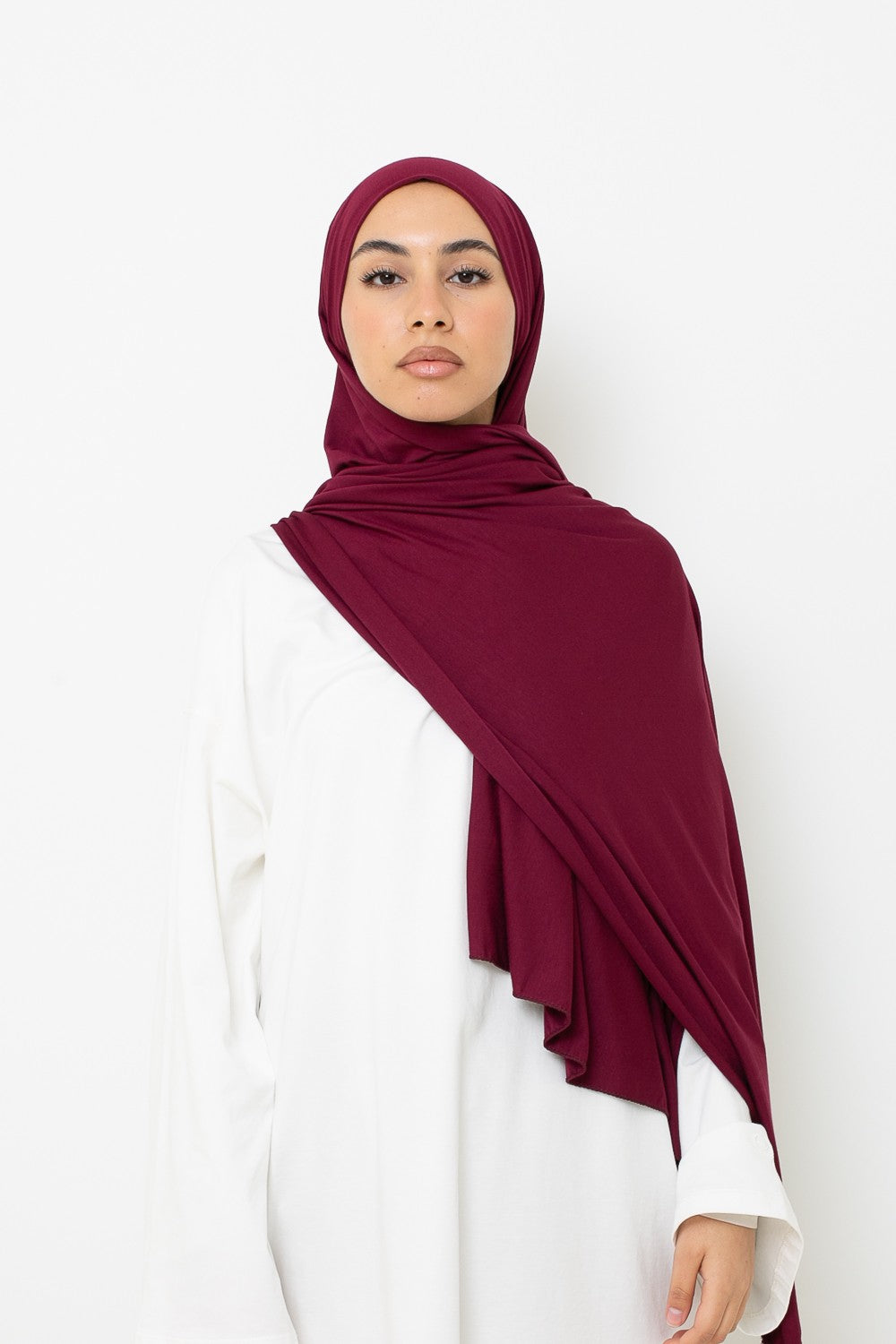 hijab jersey prêt à nouer burgundy