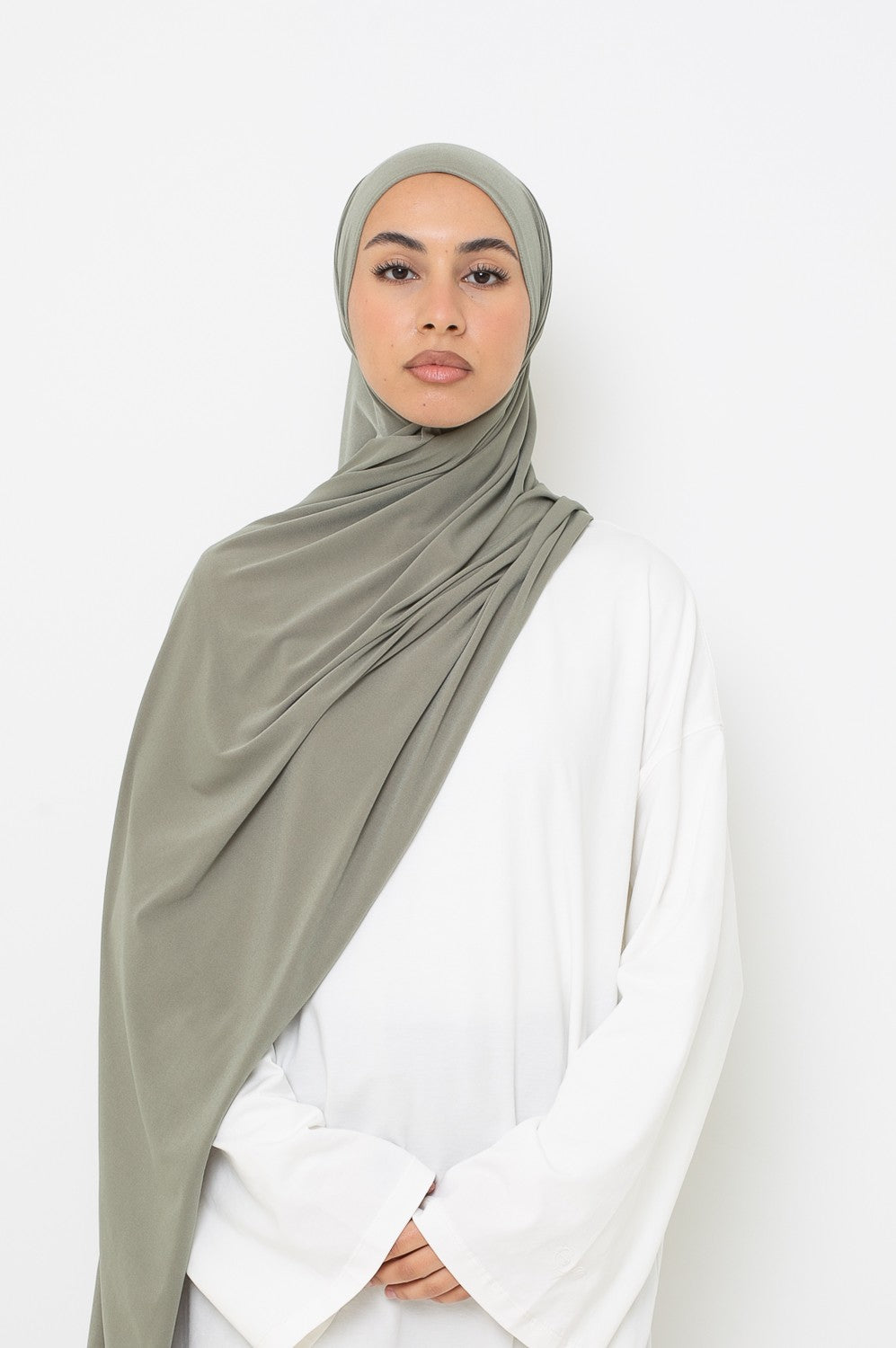 Hijab Jersey premium vert sauge
