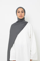 Hijab Jersey premium gris fonce
