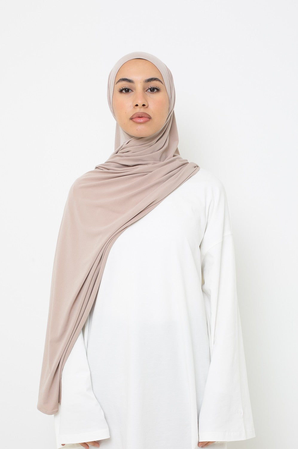 Hijab Jersey premium café au lait