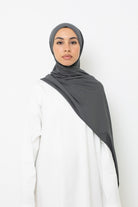 Hijab Jersey prêt à nouer gris