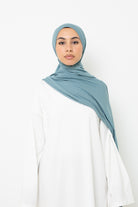 Hijab Jersey à nouer bleu