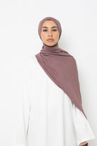 Hijab Jersey prêt à nouer prune