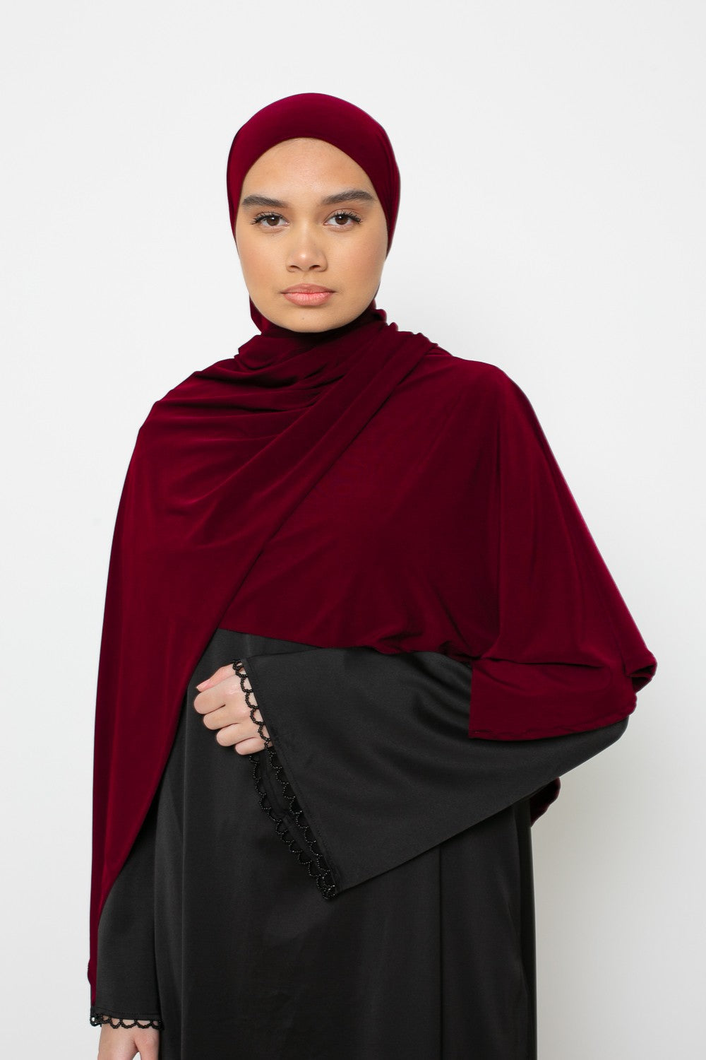hijab jersey premium bordeaux